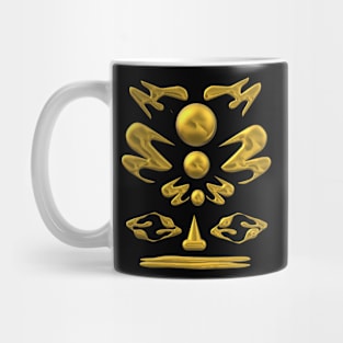 Abstract Gold Face Mug
